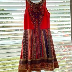Red Tribal dress
